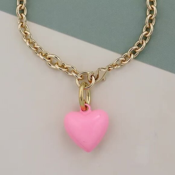 Roxanne Assoulin The Mini Puffy Heart Bracelet Pink - Picture 4 of 4
